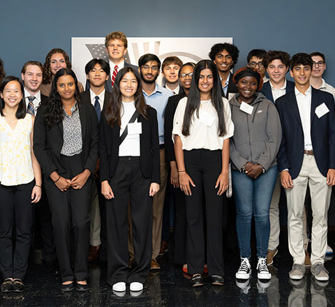  The Federal Reserve Bank of St. Louis Student Board of Directors smiles in a group photo